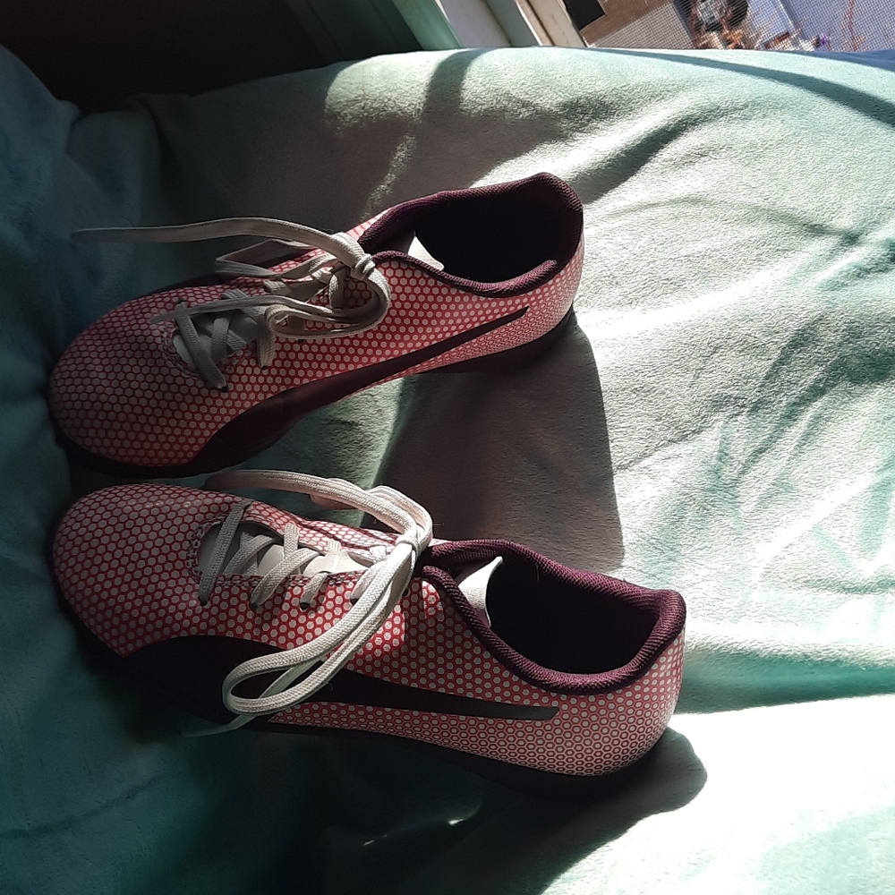 Puma Pink and Purple Indoor Soccer cleats